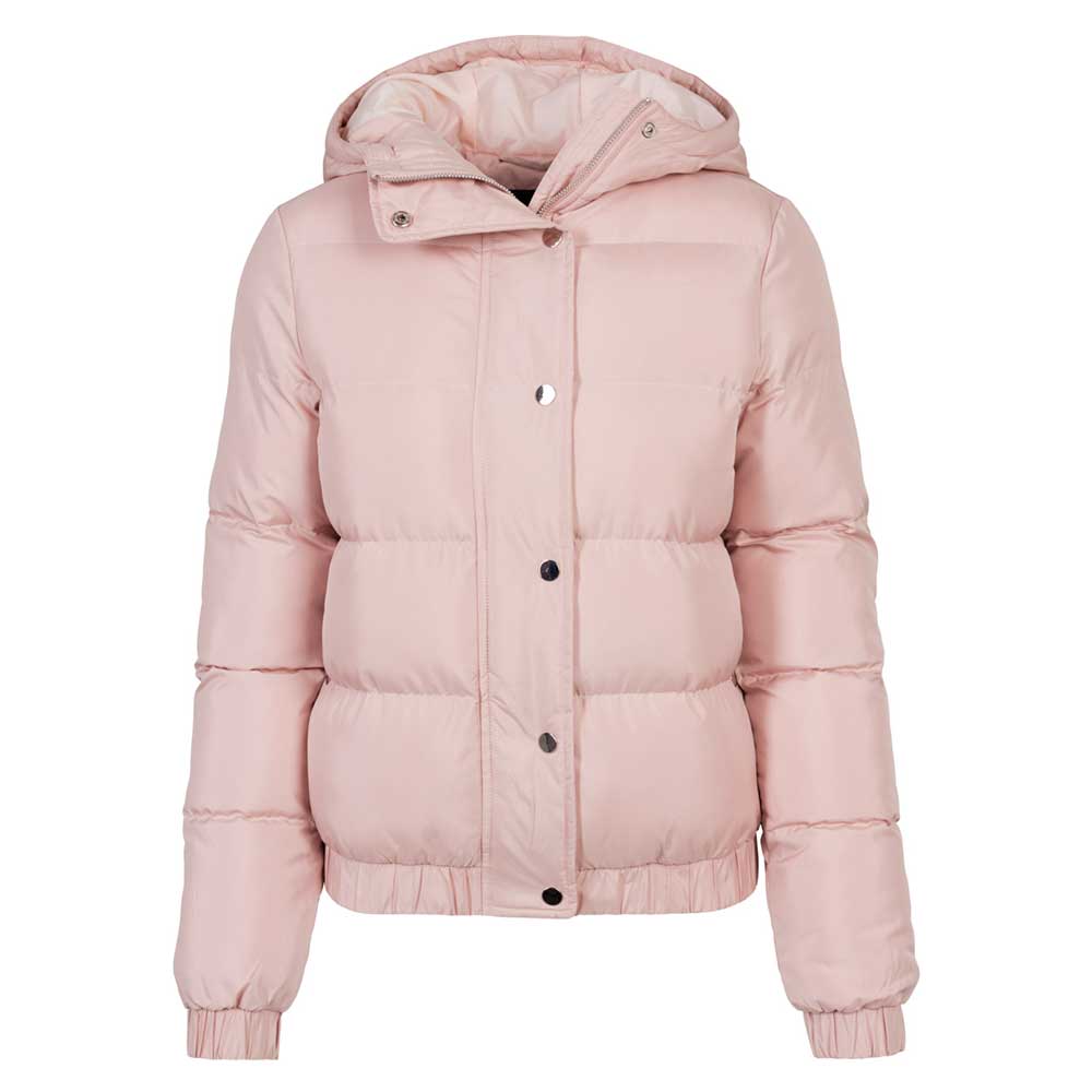 Urban Classics - Hooded Puffer Mantel - Rosa